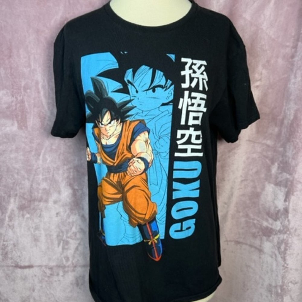 Boys Goku Graphic Black Shirt Size M